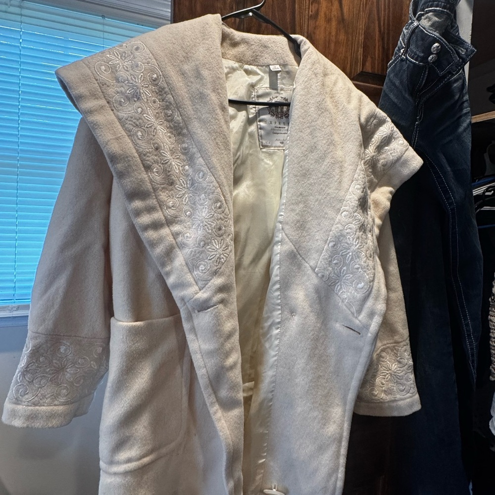 Express Cream Embroidered Jacket